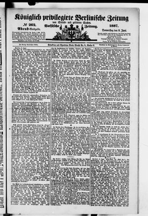 Königlich privilegirte Berlinische Zeitung von Staats- und gelehrten Sachen vom 09.06.1887
