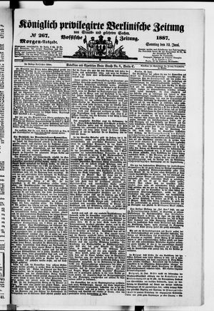 Königlich privilegirte Berlinische Zeitung von Staats- und gelehrten Sachen on Jun 12, 1887