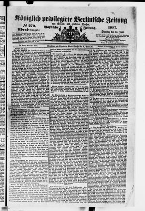 Königlich privilegirte Berlinische Zeitung von Staats- und gelehrten Sachen vom 14.06.1887