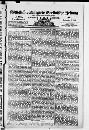 Königlich privilegirte Berlinische Zeitung von Staats- und gelehrten Sachen vom 17.06.1887