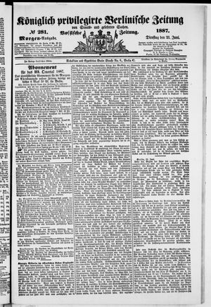 Königlich privilegirte Berlinische Zeitung von Staats- und gelehrten Sachen vom 21.06.1887