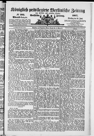 Königlich privilegirte Berlinische Zeitung von Staats- und gelehrten Sachen vom 21.06.1887