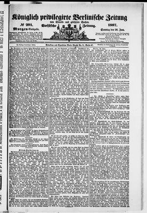 Königlich privilegirte Berlinische Zeitung von Staats- und gelehrten Sachen vom 26.06.1887