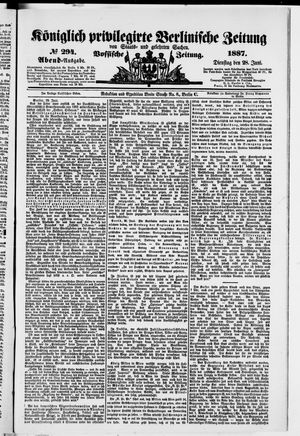 Königlich privilegirte Berlinische Zeitung von Staats- und gelehrten Sachen vom 28.06.1887