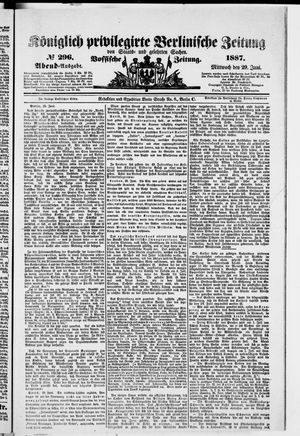 Königlich privilegirte Berlinische Zeitung von Staats- und gelehrten Sachen on Jun 29, 1887