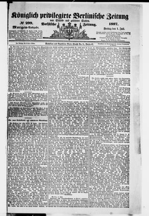 Königlich privilegirte Berlinische Zeitung von Staats- und gelehrten Sachen on Jul 1, 1887