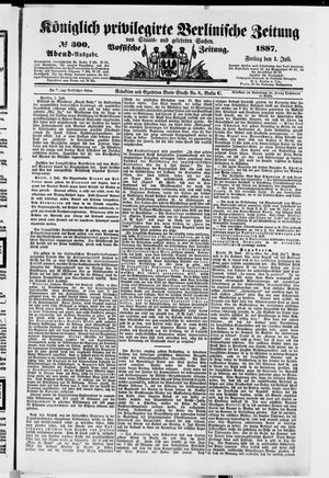 Königlich privilegirte Berlinische Zeitung von Staats- und gelehrten Sachen on Jul 1, 1887