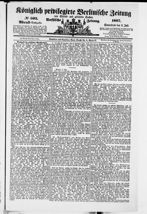 Königlich privilegirte Berlinische Zeitung von Staats- und gelehrten Sachen vom 02.07.1887