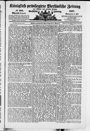 Königlich privilegirte Berlinische Zeitung von Staats- und gelehrten Sachen on Jul 4, 1887
