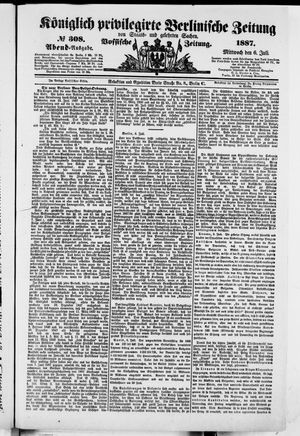 Königlich privilegirte Berlinische Zeitung von Staats- und gelehrten Sachen vom 06.07.1887