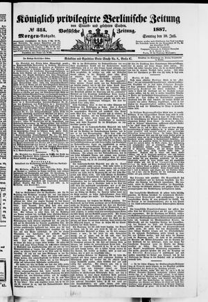 Königlich privilegirte Berlinische Zeitung von Staats- und gelehrten Sachen vom 10.07.1887