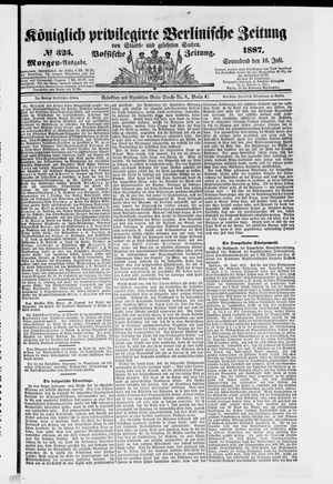 Königlich privilegirte Berlinische Zeitung von Staats- und gelehrten Sachen vom 16.07.1887