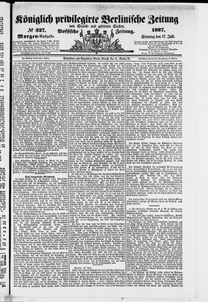Königlich privilegirte Berlinische Zeitung von Staats- und gelehrten Sachen on Jul 17, 1887