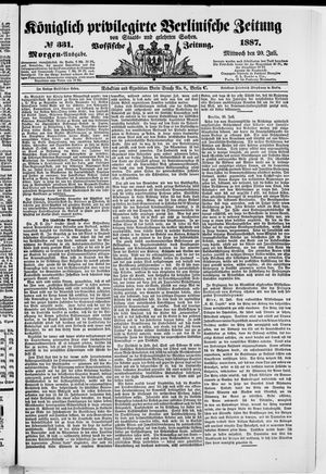 Königlich privilegirte Berlinische Zeitung von Staats- und gelehrten Sachen vom 20.07.1887