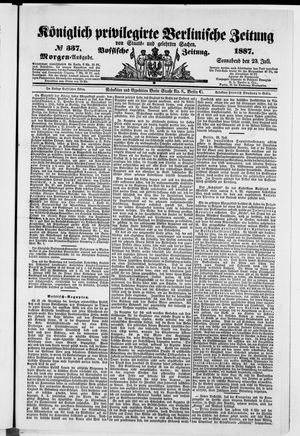 Königlich privilegirte Berlinische Zeitung von Staats- und gelehrten Sachen vom 23.07.1887