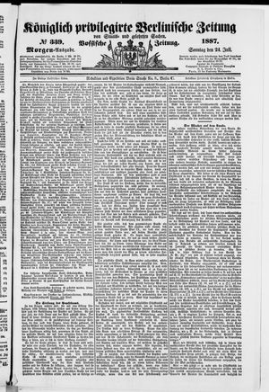 Königlich privilegirte Berlinische Zeitung von Staats- und gelehrten Sachen on Jul 24, 1887