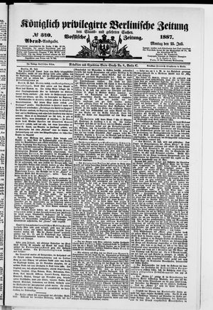 Königlich privilegirte Berlinische Zeitung von Staats- und gelehrten Sachen on Jul 25, 1887