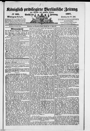 Königlich privilegirte Berlinische Zeitung von Staats- und gelehrten Sachen vom 31.07.1887