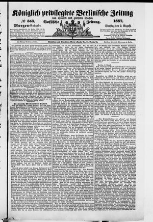 Königlich privilegirte Berlinische Zeitung von Staats- und gelehrten Sachen on Aug 2, 1887
