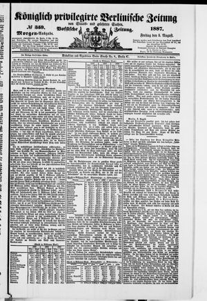 Königlich privilegirte Berlinische Zeitung von Staats- und gelehrten Sachen on Aug 5, 1887