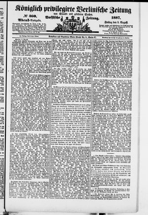 Königlich privilegirte Berlinische Zeitung von Staats- und gelehrten Sachen on Aug 5, 1887