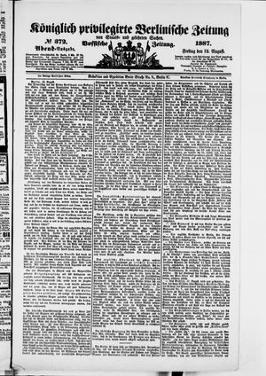 Königlich privilegirte Berlinische Zeitung von Staats- und gelehrten Sachen vom 12.08.1887