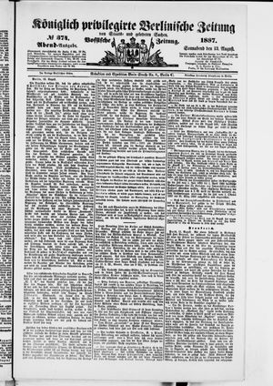 Königlich privilegirte Berlinische Zeitung von Staats- und gelehrten Sachen vom 13.08.1887