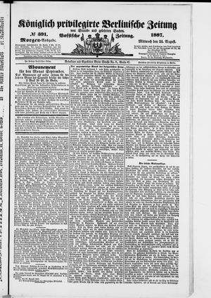Königlich privilegirte Berlinische Zeitung von Staats- und gelehrten Sachen vom 24.08.1887