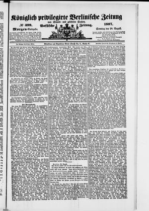 Königlich privilegirte Berlinische Zeitung von Staats- und gelehrten Sachen vom 28.08.1887