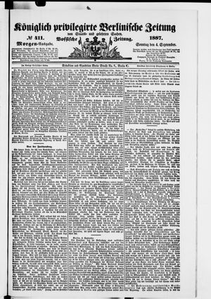 Königlich privilegirte Berlinische Zeitung von Staats- und gelehrten Sachen vom 04.09.1887