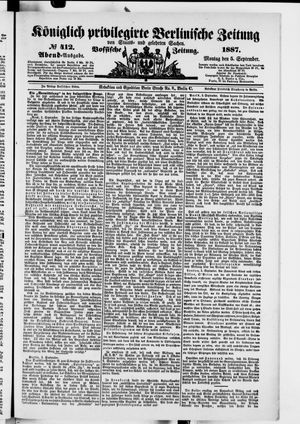 Königlich privilegirte Berlinische Zeitung von Staats- und gelehrten Sachen vom 05.09.1887