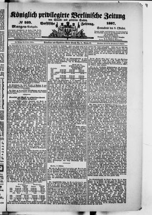 Königlich privilegirte Berlinische Zeitung von Staats- und gelehrten Sachen vom 08.10.1887