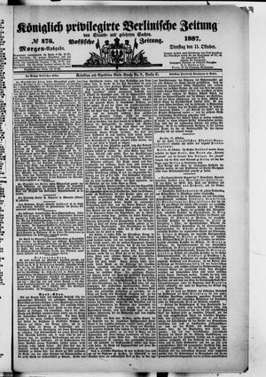 Königlich privilegirte Berlinische Zeitung von Staats- und gelehrten Sachen vom 11.10.1887