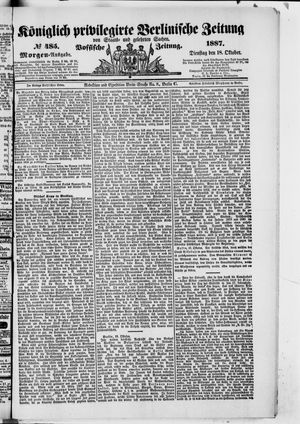 Königlich privilegirte Berlinische Zeitung von Staats- und gelehrten Sachen vom 18.10.1887