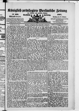 Königlich privilegirte Berlinische Zeitung von Staats- und gelehrten Sachen vom 18.10.1887