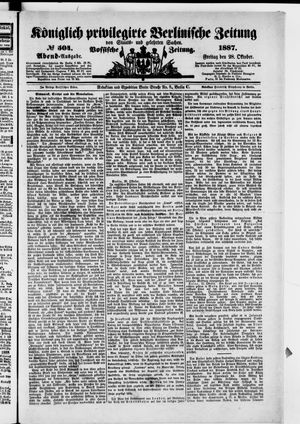 Königlich privilegirte Berlinische Zeitung von Staats- und gelehrten Sachen vom 28.10.1887
