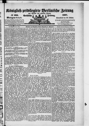 Königlich privilegirte Berlinische Zeitung von Staats- und gelehrten Sachen vom 29.10.1887