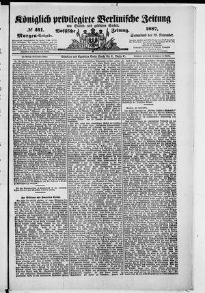 Königlich privilegirte Berlinische Zeitung von Staats- und gelehrten Sachen vom 19.11.1887