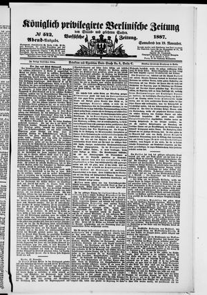 Königlich privilegirte Berlinische Zeitung von Staats- und gelehrten Sachen vom 19.11.1887
