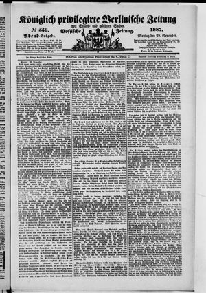 Königlich privilegirte Berlinische Zeitung von Staats- und gelehrten Sachen vom 28.11.1887