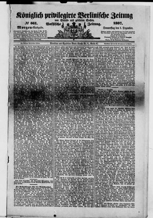 Königlich privilegirte Berlinische Zeitung von Staats- und gelehrten Sachen vom 01.12.1887