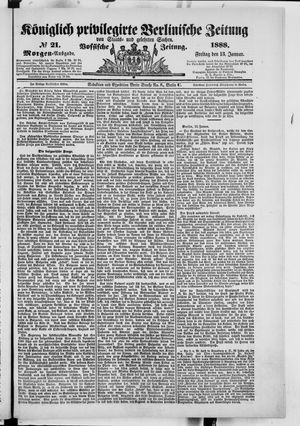 Königlich privilegirte Berlinische Zeitung von Staats- und gelehrten Sachen vom 13.01.1888