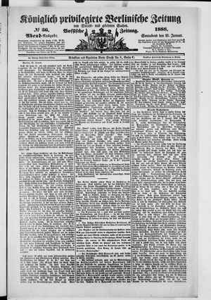 Königlich privilegirte Berlinische Zeitung von Staats- und gelehrten Sachen vom 21.01.1888