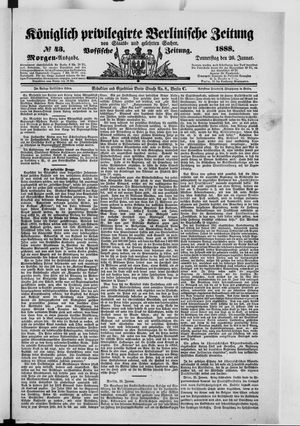 Königlich privilegirte Berlinische Zeitung von Staats- und gelehrten Sachen vom 26.01.1888
