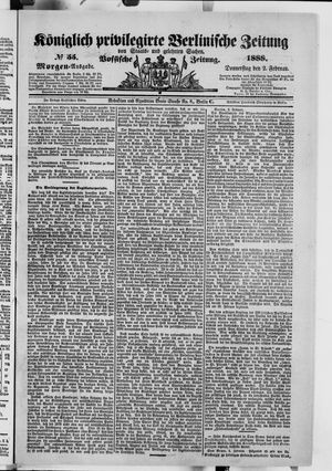 Königlich privilegirte Berlinische Zeitung von Staats- und gelehrten Sachen vom 02.02.1888