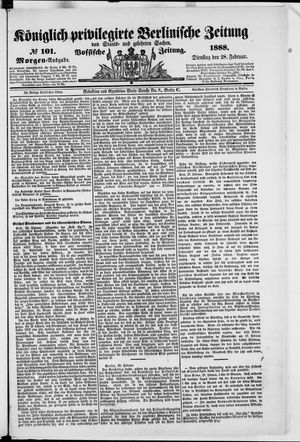Königlich privilegirte Berlinische Zeitung von Staats- und gelehrten Sachen vom 28.02.1888