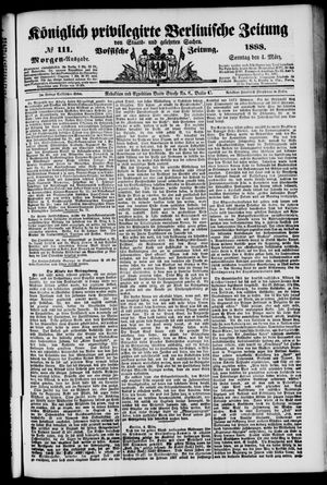 Königlich privilegirte Berlinische Zeitung von Staats- und gelehrten Sachen vom 04.03.1888