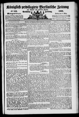 Königlich privilegirte Berlinische Zeitung von Staats- und gelehrten Sachen vom 09.03.1888