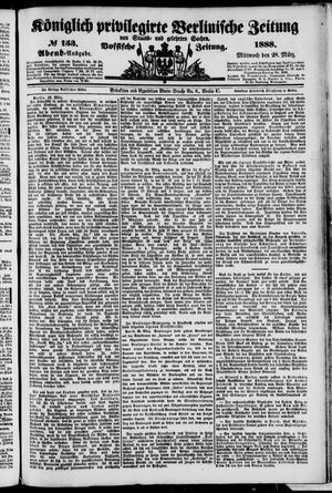Königlich privilegirte Berlinische Zeitung von Staats- und gelehrten Sachen vom 28.03.1888