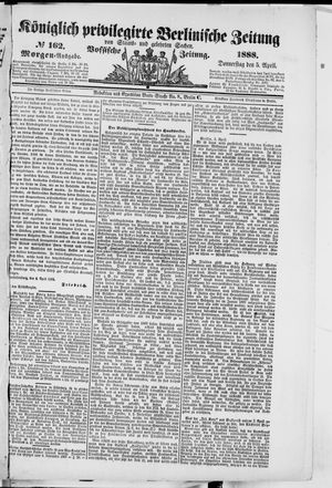 Königlich privilegirte Berlinische Zeitung von Staats- und gelehrten Sachen vom 05.04.1888